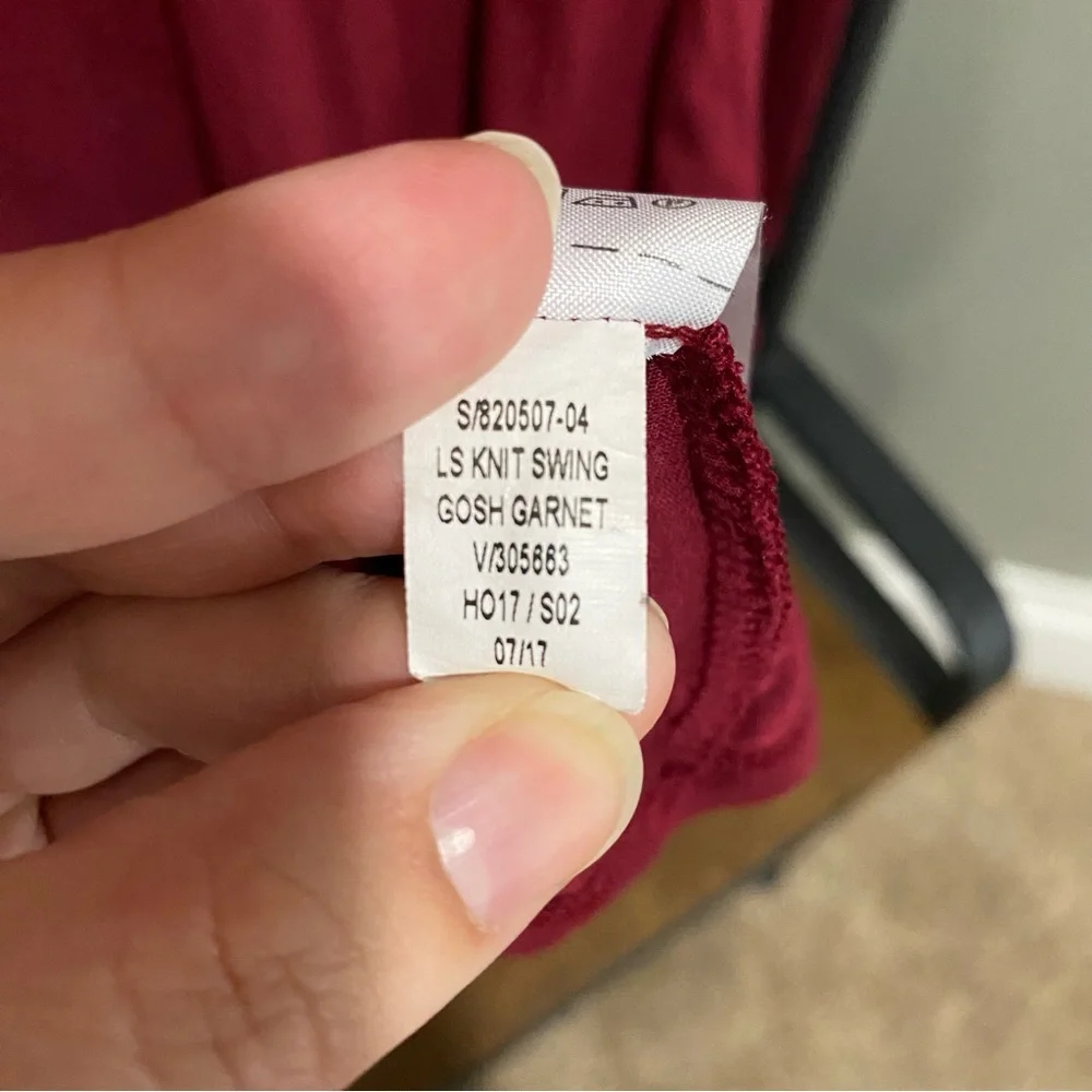 Old Navy burgundy swing dress XS - Picture 6 of 9